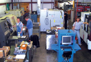 Aero Precision Machine produces parts for the aerospace, defense and pharmaceutical industries. It employs ten people in about 8,000 square feet of shop space.
