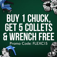 Buy 1 chuck, get 5 collets & wrench free