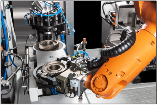 Various automation solutions can be additionally adapted to the ARTERY. Robot automation for example offer a highly flexible loading and unloading method for the machining center